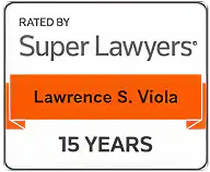 Super Lawyers 15-Year award badge for Lawrence S. Viola, attorney at Viola Law Firm P.C. | San Mateo attorney | San Mateo law firm