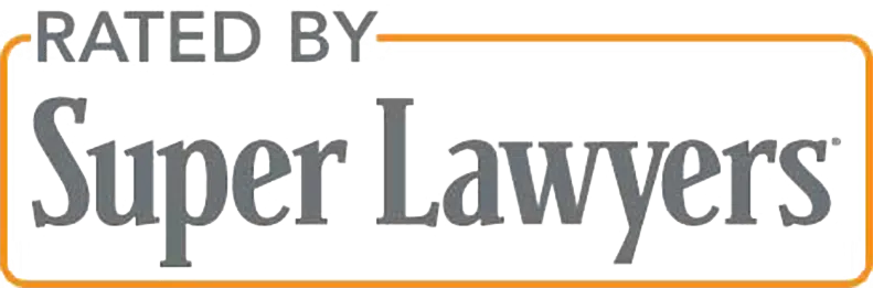 Rated by Super Lawyers logo representing the Super Lawyers attorney rating service.