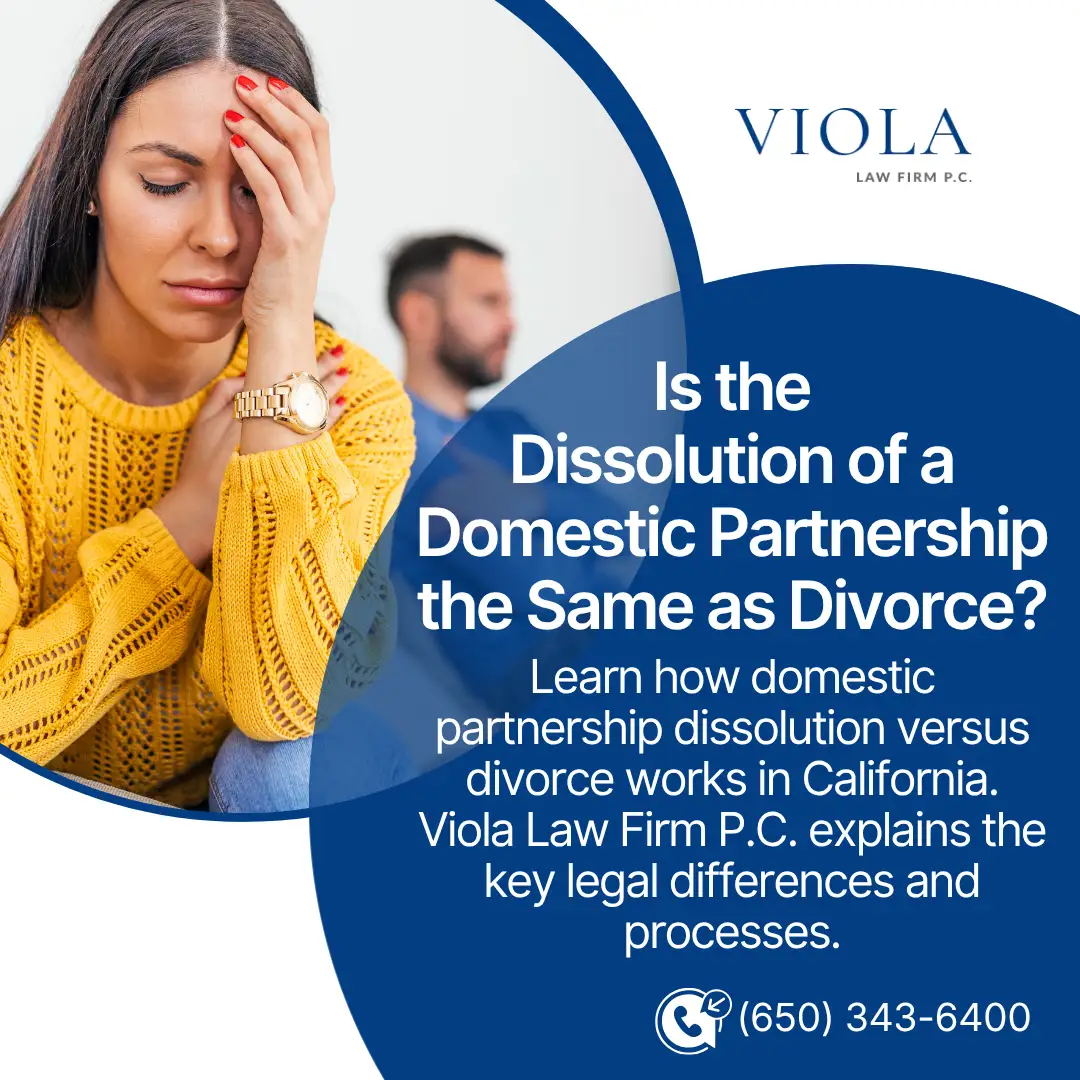 Upset woman holding her head while a distant man sits behind her during a domestic partnership or divorce separation.